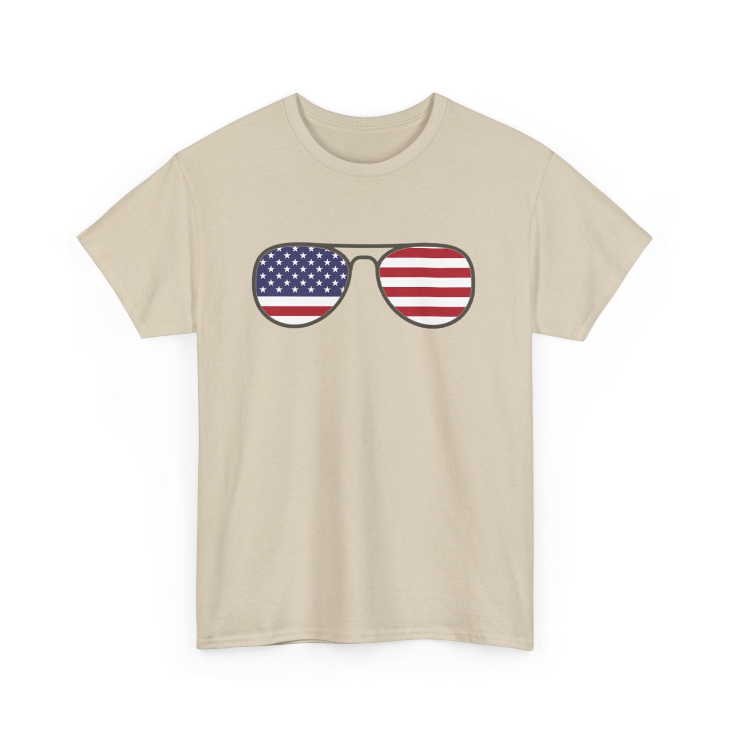 Patriotic Sunglasses Unisex Heavy Cotton Tee