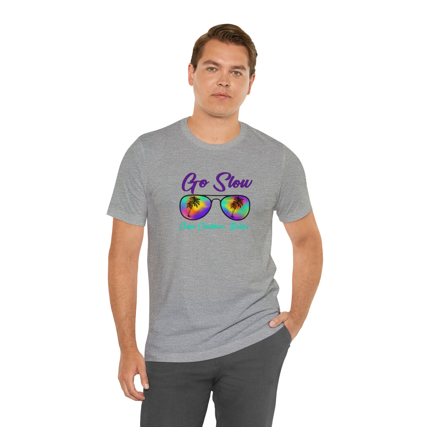 Unisex  Go Slow Purple Short Sleeve Tee