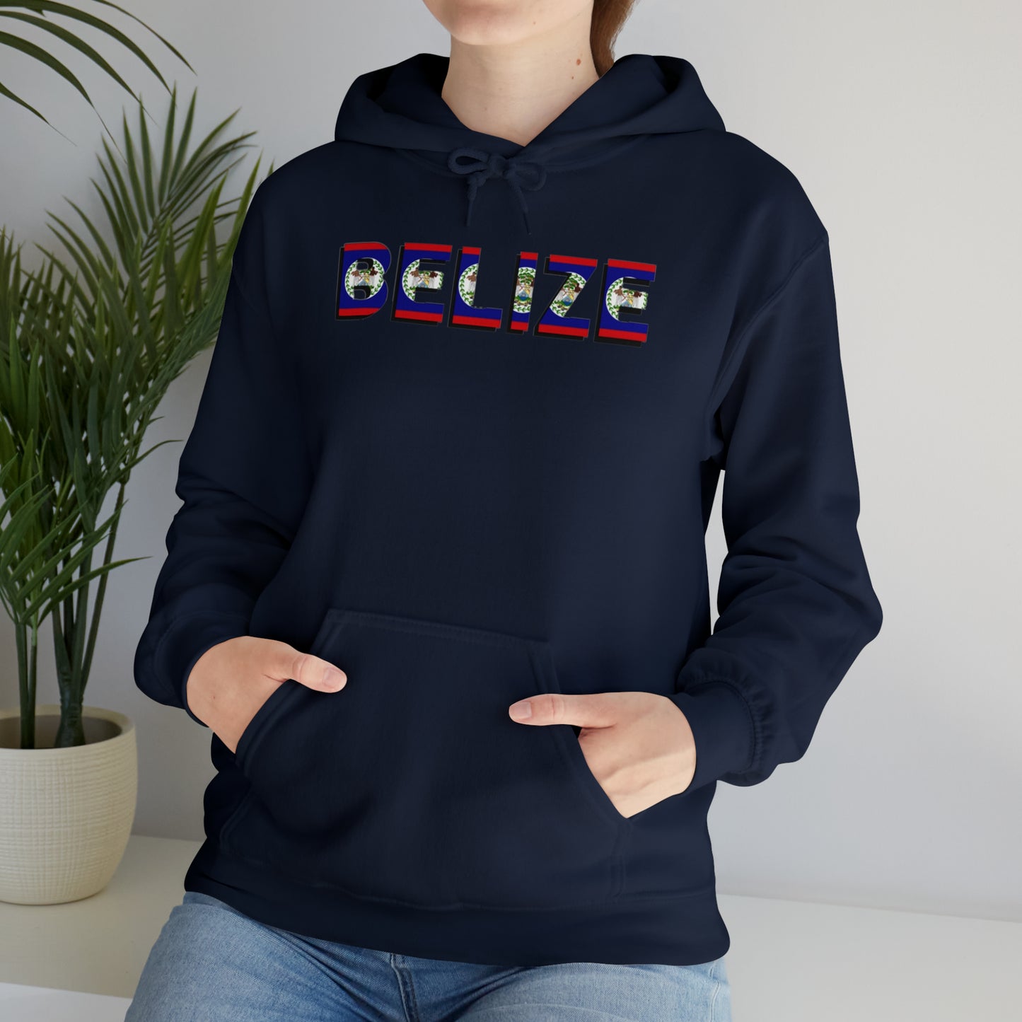 Belize flag Unisex Heavy Blend™ Hooded Sweatshirt