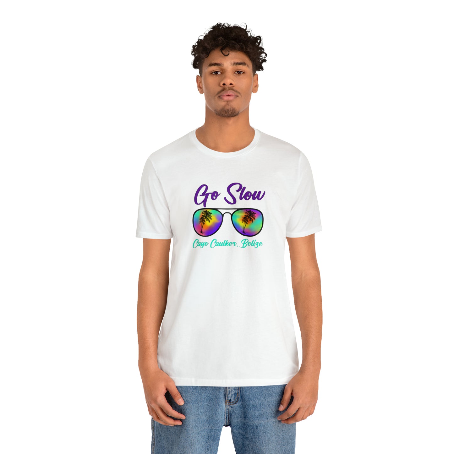 Unisex  Go Slow Purple Short Sleeve Tee