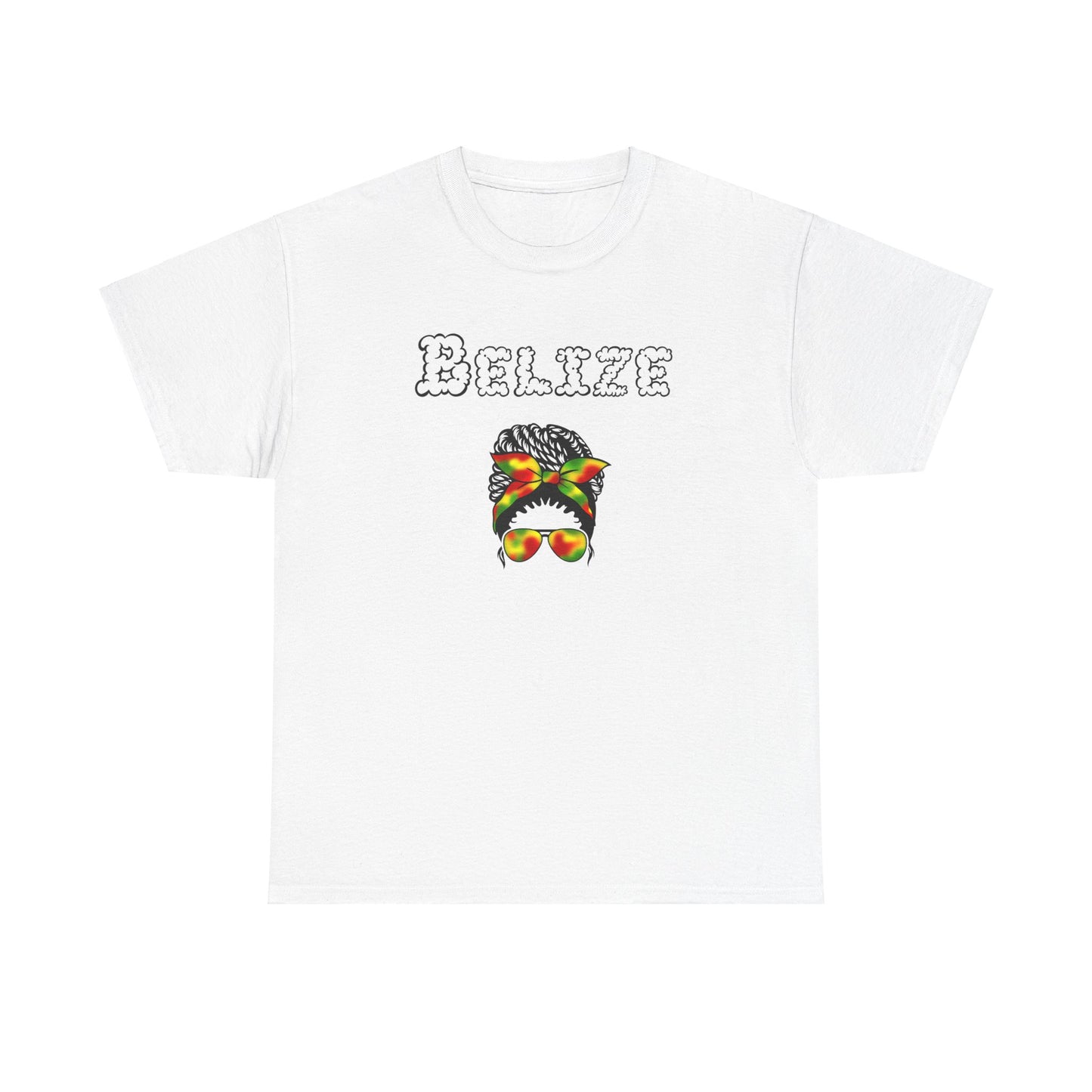 Belize Smoke Messy Bun Unisex Heavy Cotton Tee
