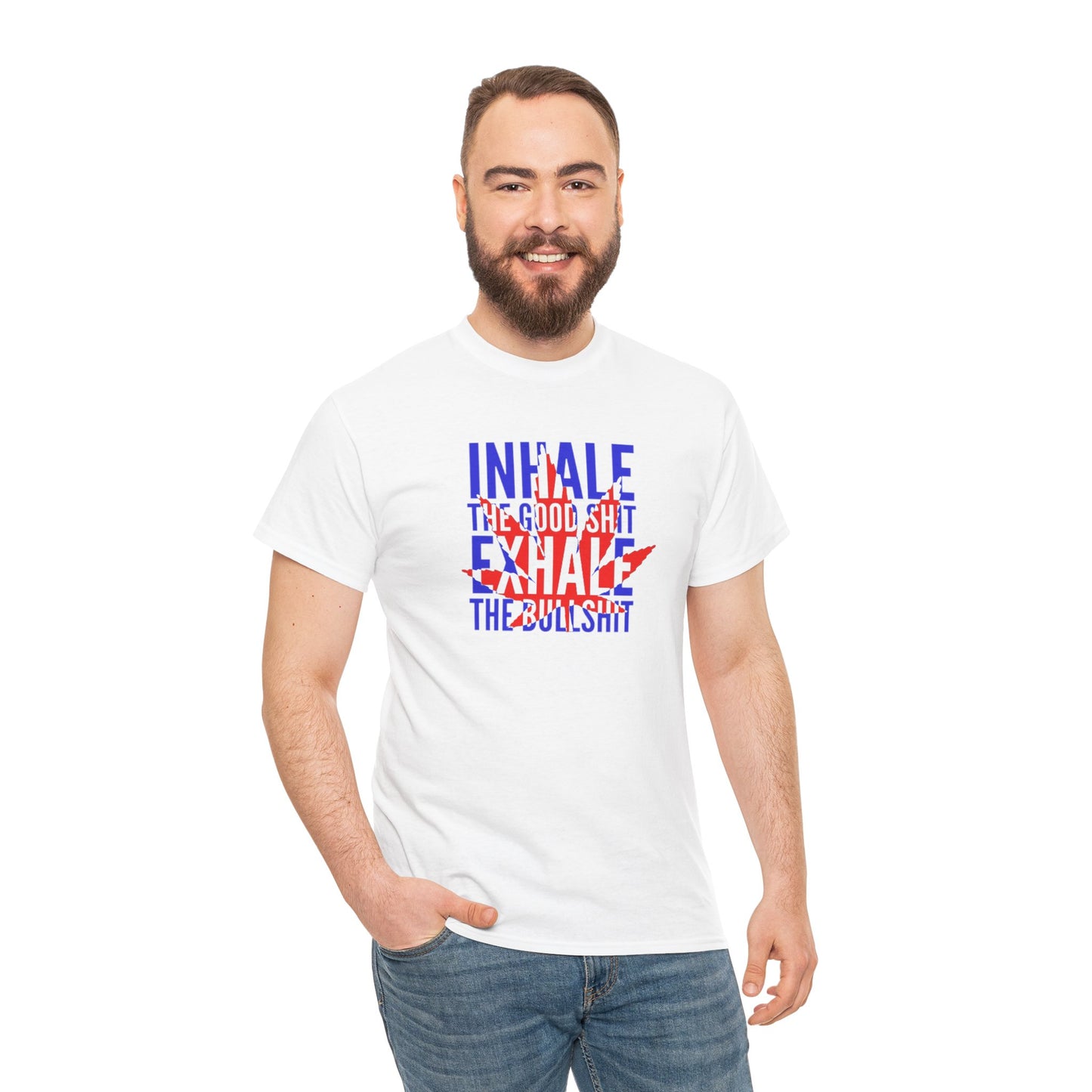 Inhale/ exhale Unisex Heavy Cotton Tee