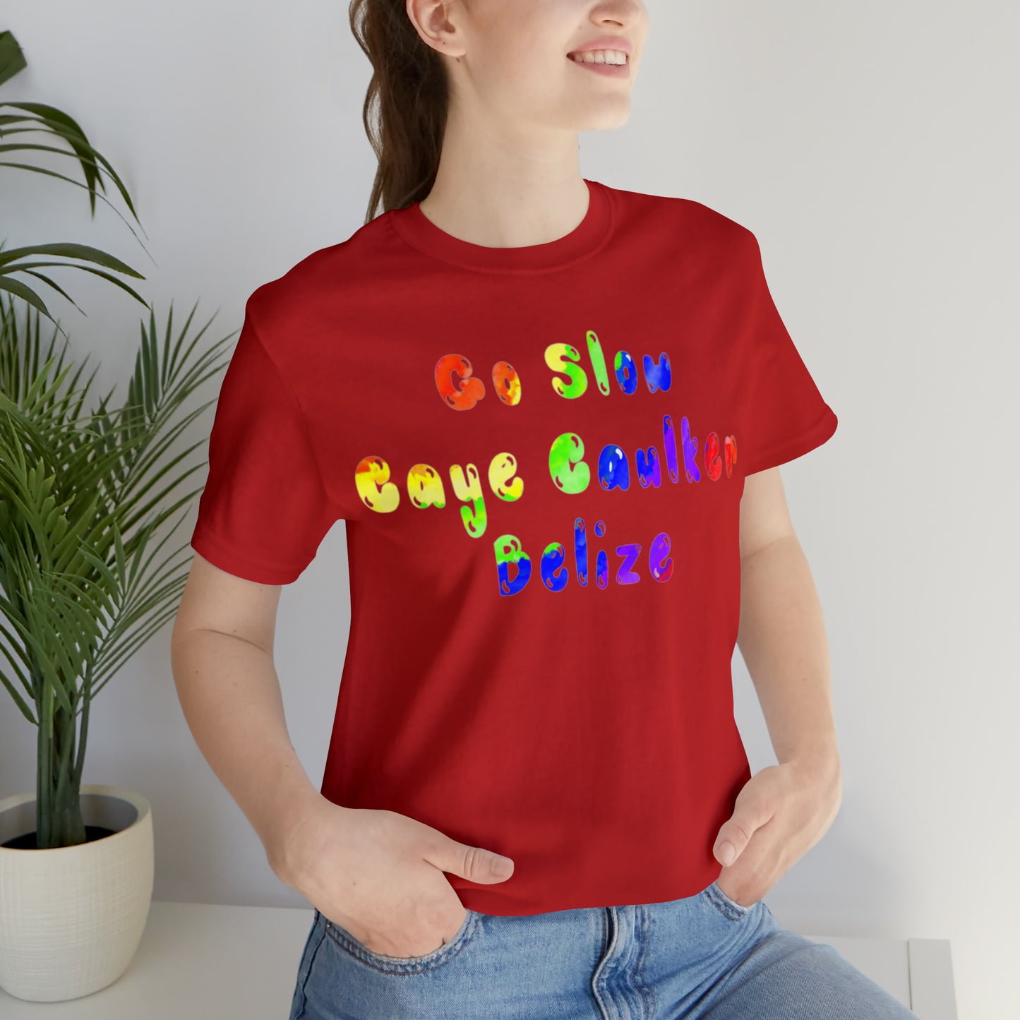 Go Slow Rainbow Unisex Jersey Short Sleeve Tee