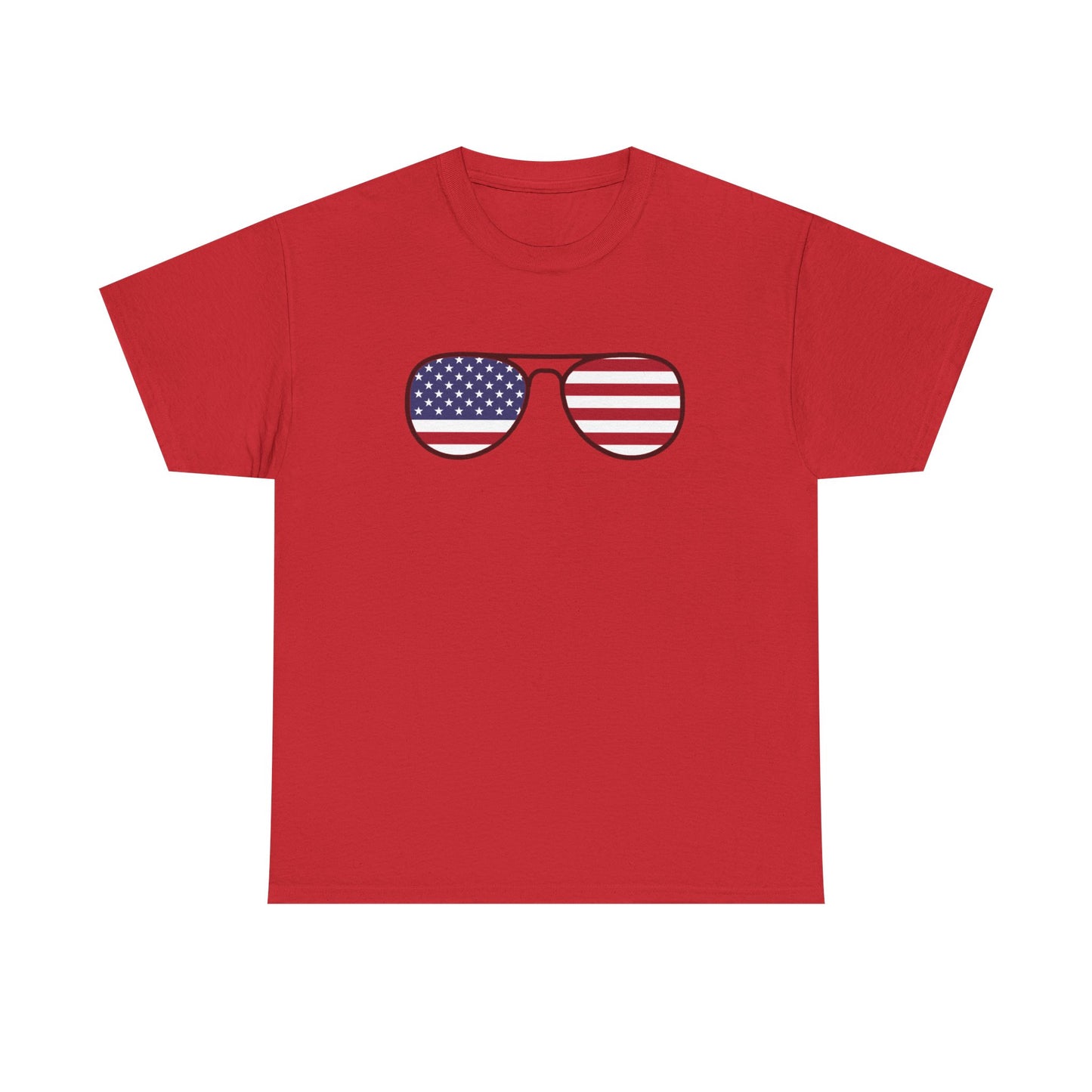 Patriotic Sunglasses Unisex Heavy Cotton Tee