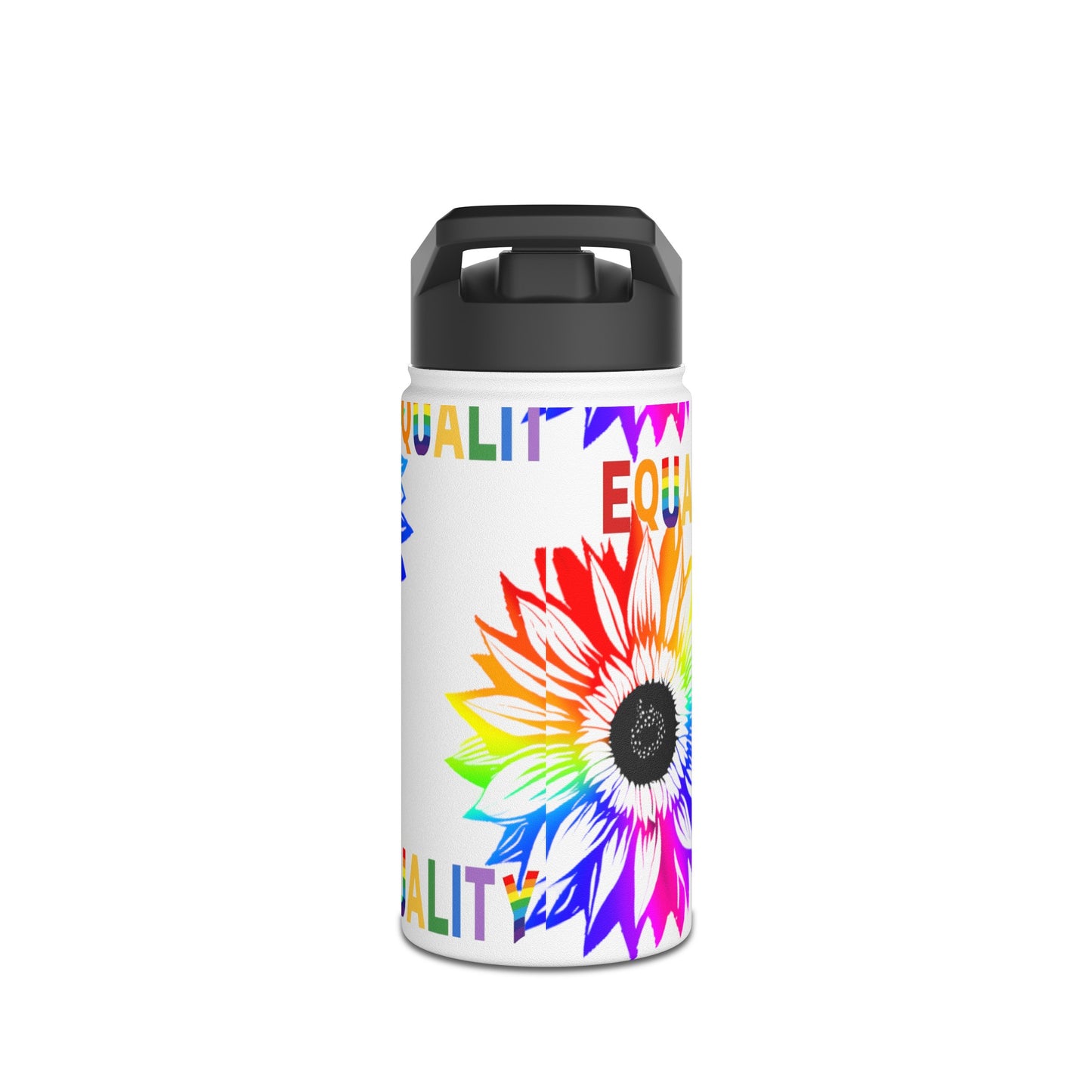 Equality Sunflower Stainless Steel Water Bottle, Standard Lid