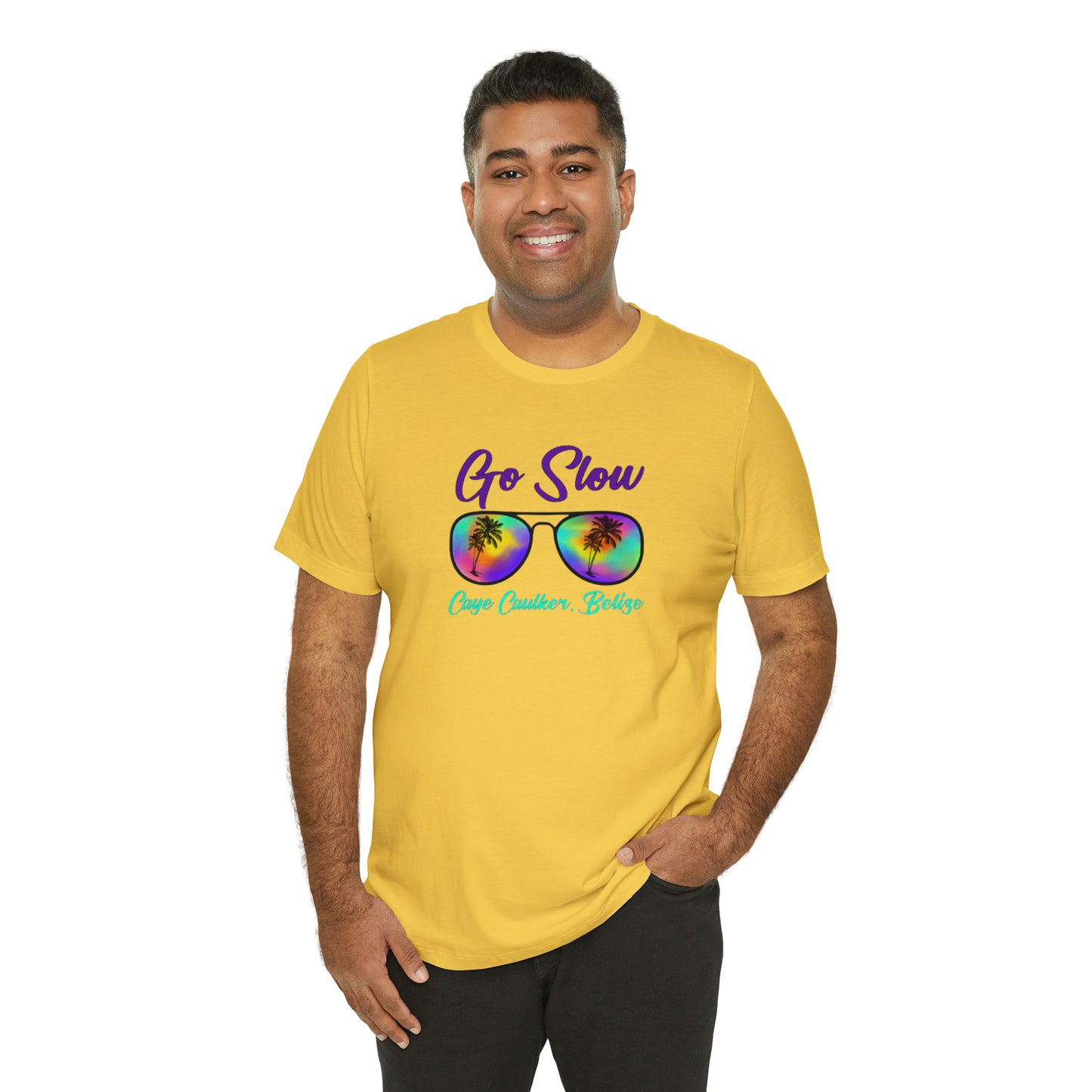 Unisex  Go Slow Purple Short Sleeve Tee
