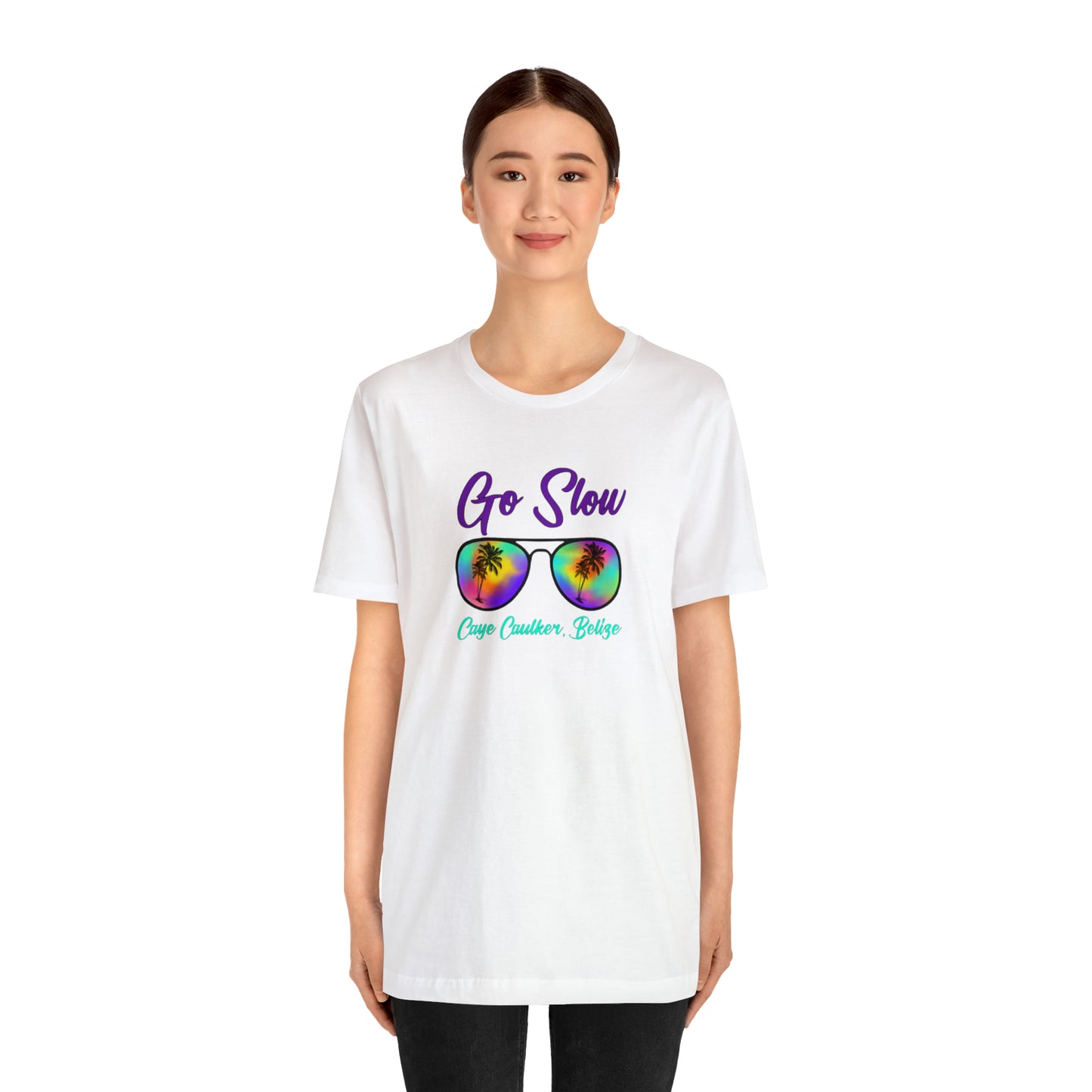 Unisex  Go Slow Purple Short Sleeve Tee
