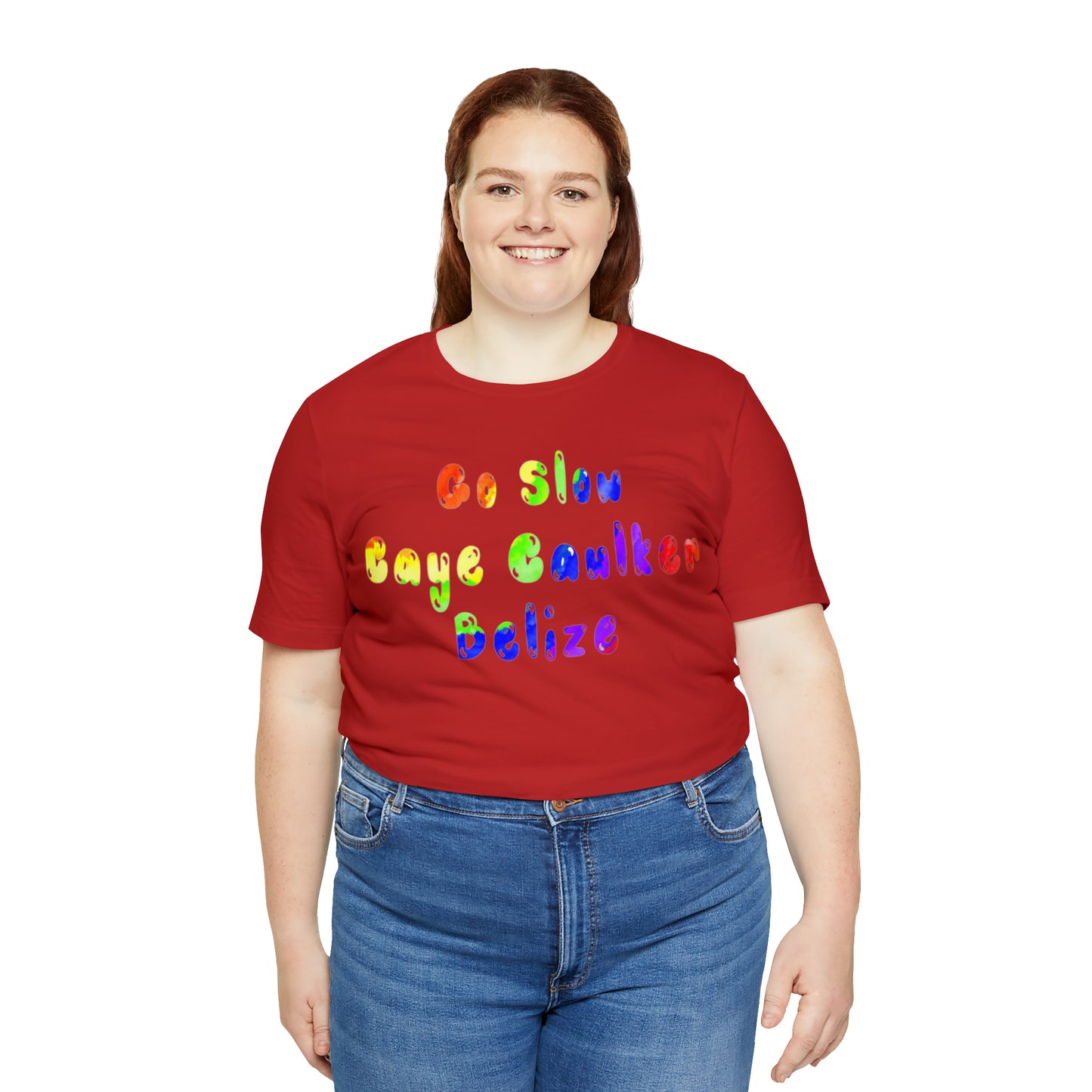 Go Slow Rainbow Unisex Jersey Short Sleeve Tee