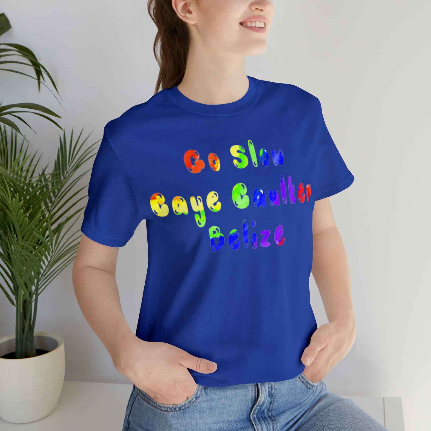 Go Slow Rainbow Unisex Jersey Short Sleeve Tee
