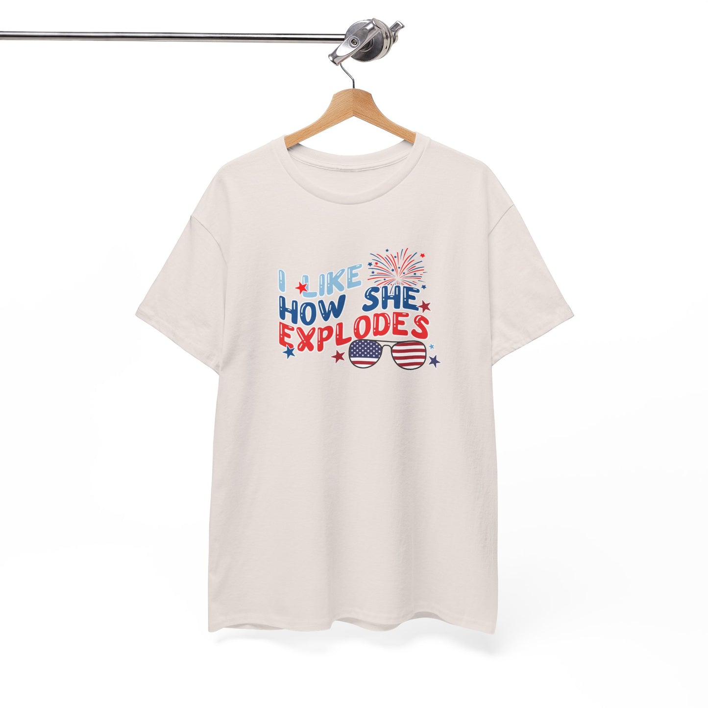 Exploding 4th of July Unisex Heavy Cotton Tee
