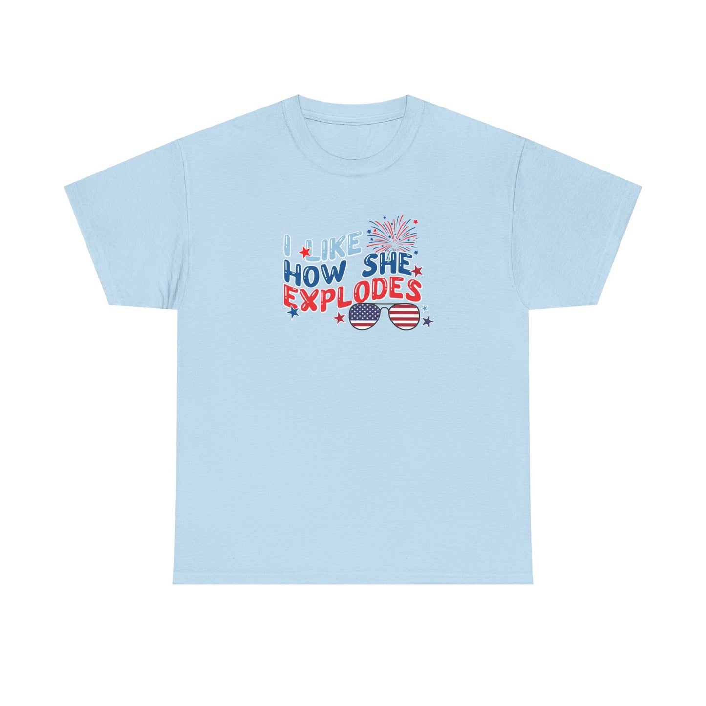 Exploding 4th of July Unisex Heavy Cotton Tee