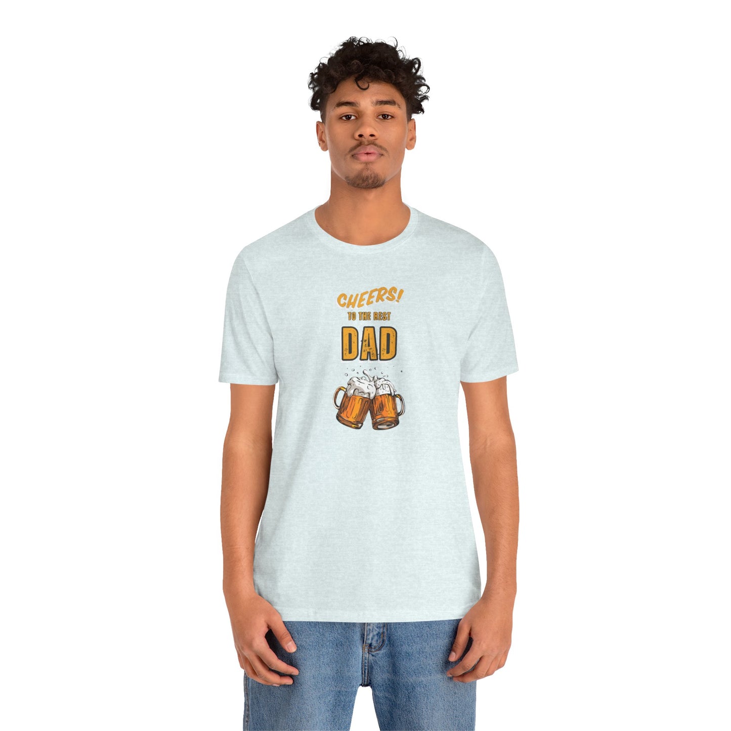 Cheers to the Best Dad Unisex Jersey Short Sleeve Tee