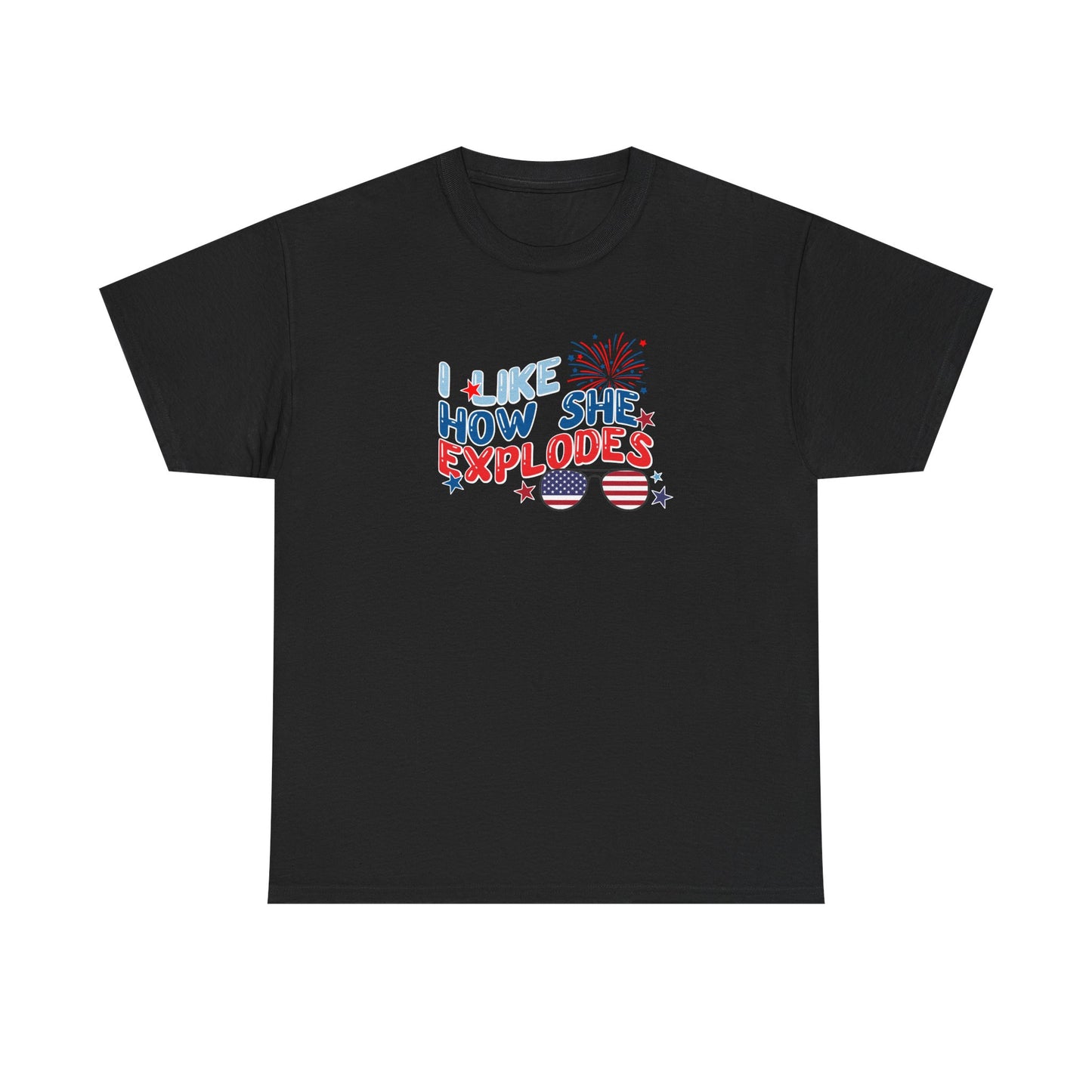 Exploding 4th of July Unisex Heavy Cotton Tee